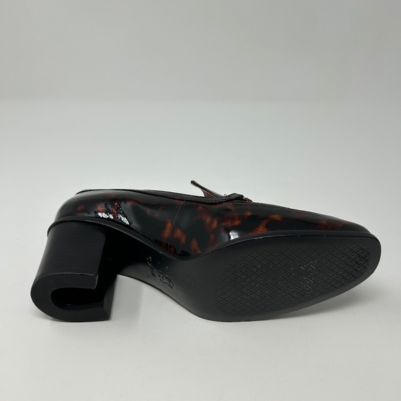 Tory Burch Tortoise Patent Mid Heel Loafers Size 9.5 Preppy ~ Winter ~ EUC! - Picture 7 of 7